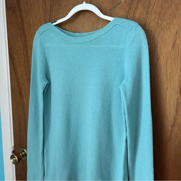 Madewell 100% Merino Wool Light Blue Boatneck Sweater - Picture 2 of 6